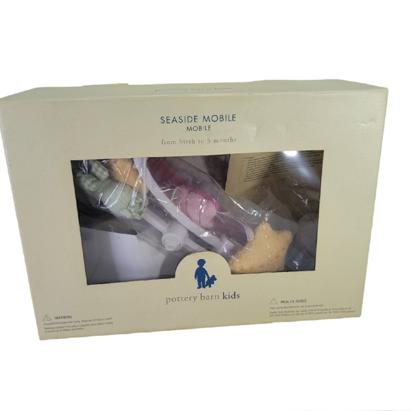 Pottery Barn Kids Seaside Mobile Musical Plush Wooden - Nursery- Open Box - Picture 8 of 12
